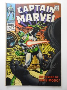 Captain Marvel #7  (1968) The Coming of Quasimodo! Sharp VG+ Condition!