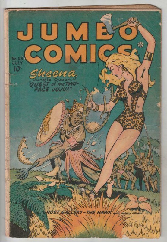 Jumbo Comics # 101 strict VG+ appearance Sheena Queen Of The Jungle!