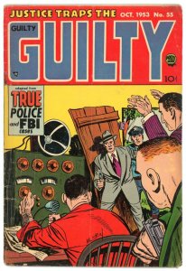 Justice Traps the Guilty 55 Vol 1 No 7 VGFN 5.0 Prize 1953 Golden Age True Crime