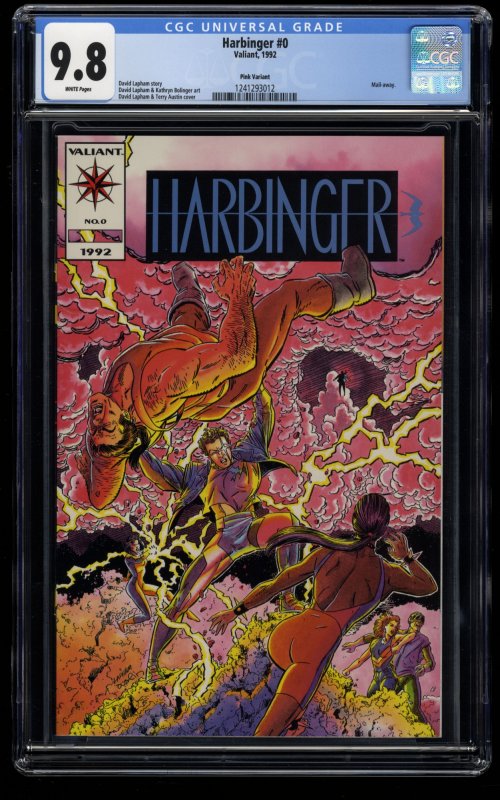 Harbinger #0 CGC NM/M 9.8 White Pages Pink Variant