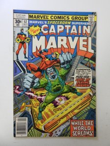 Captain Marvel #52 (1977) FN- condition moisture stains