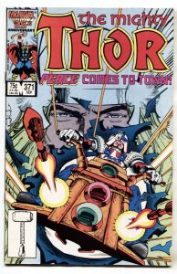 THOR #371--comic book--1st appearance of Justice Peace--NM-