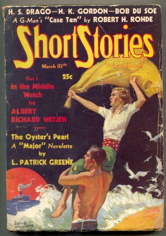 Short Stories Pulp March 10 1936- Oyster's Pearl- In the Middle Watch