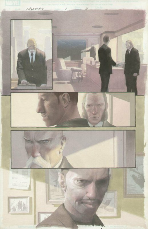 Sub-Mariner: The Depths #1 p.11 - Namor Story - 2008 painted art by Esad Ribic 