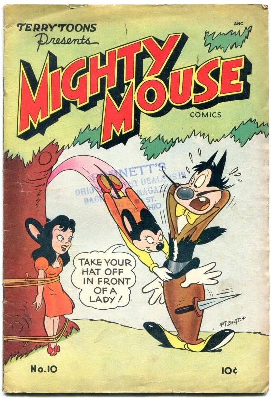 MIGHTY MOUSE #10 1949-BOUND BABE COVER-FUNNY ANIMALS-very good VG