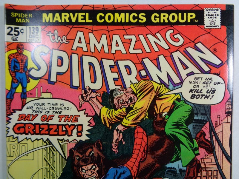 The Amazing Spider-Man #139 NM- 1st Appearance Grizzly (1974)