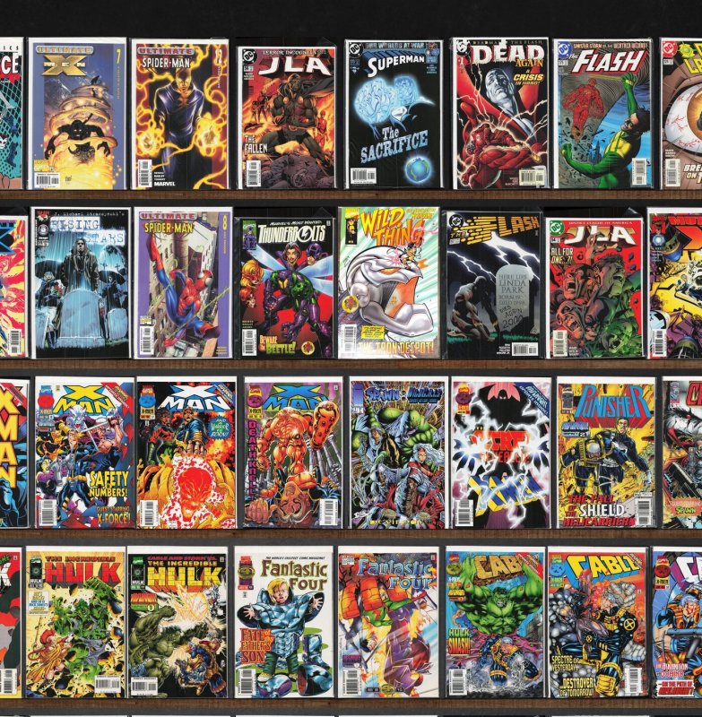 Huge Lot 150+ Comics with X-Man, Green Lantern, Hardcase, The Flash & More!