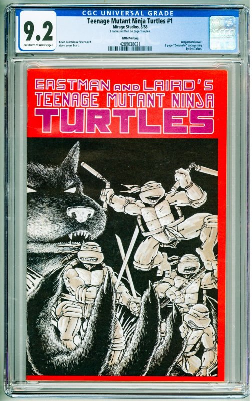 Teenage Mutant Ninja Turtles #1 Fifth Print Cover (1984) CGC 9.2! see desc