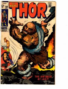 Mighty Thor # 159 VF Marvel Comic Book Odin Loki Avengers Hammer Sif J246
