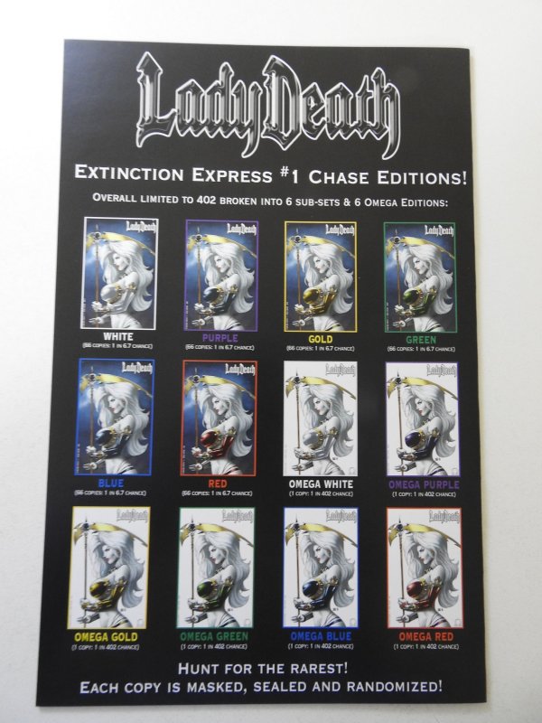 Lady Death Extinction Express #1 Chase Edition- Green NM Condition!