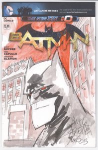 Batman #0 - Front & Back Sketch Cover Art by Yanick Paquette - 2012