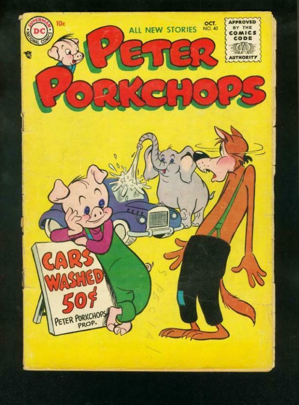 PETER PORKCHOPS #40 1955-DC COMICS-ELEPHANT COVER FR