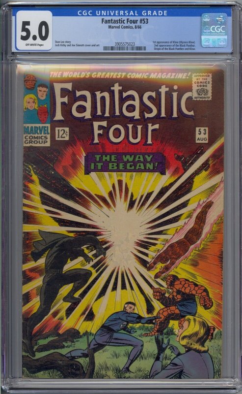 Fantastic Four #53 CGC 5.0 Black Panther 1st Ulysses Klaw | Comic Books ...