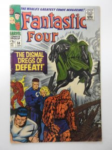 Fantastic Four #58 (1967) VG Condition moisture stain