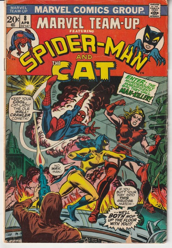 Marvel Team Up(vol. 1) # 8 Spiderman meets The Cat ! | Comic Books
