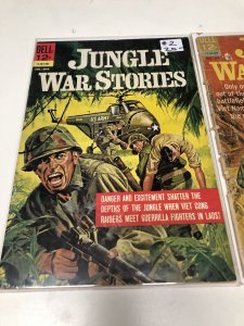Jungle War Stories Set Issues # 2,4 (1963) Silver Age • Dell Comics • Choppers