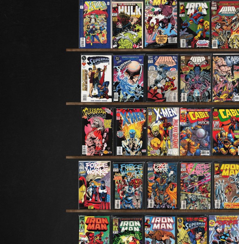 Huge Lot 160+ Comics with Cable, Iron Man, Force Works, Thunderstrike & More!