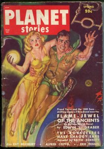 Planet Stories -Spring 1950-Fiction House-Sci-fi pulp thrills-Ray Bradbury-VG-