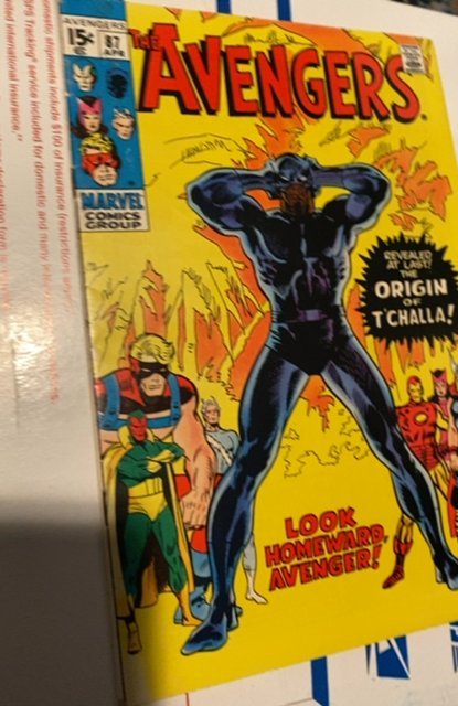The Avengers #87 (1971)Origin of T'challa see dewcription