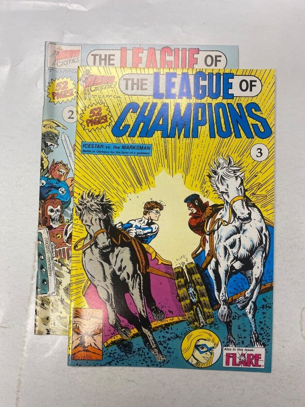 2 League of Champions HERO comic books #2 3 4 KM27