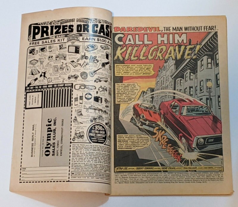 Daredevil #88 (Jun 1972, Marvel) VG/FN 5.0 Purple Man app Black Widow origin