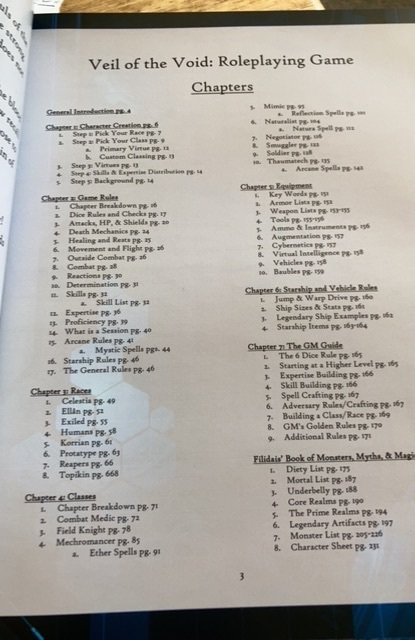 Veil of the void- core rulebook1st edition,2019,230p