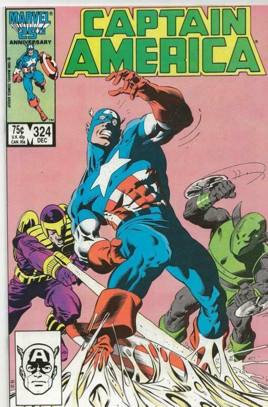 Captain America #325 ORIGINAL Vintage 1987 Marvel Comics 1st Slug Cameo 