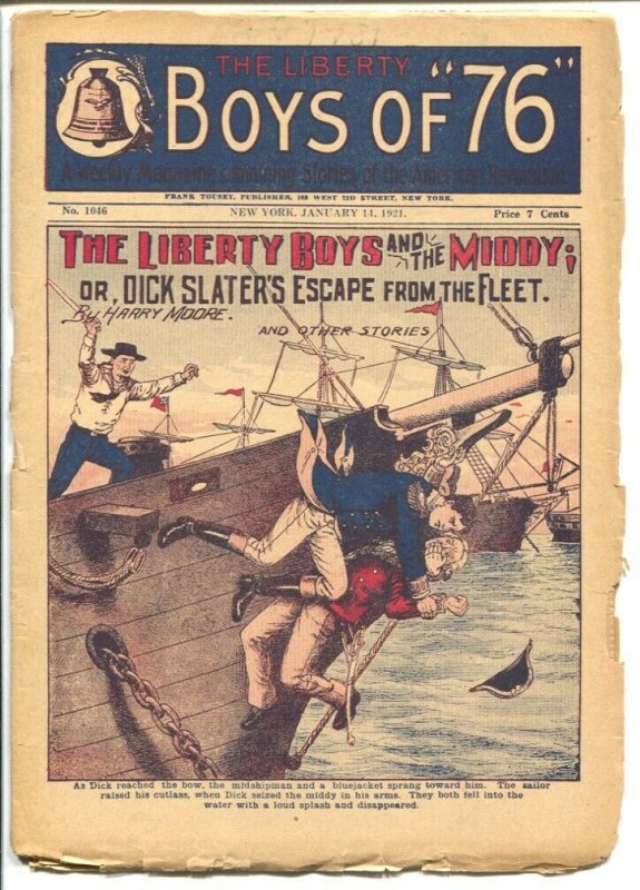 Liberty Boys of 76 #1046 1/14/1921-stories of The American Revolution-pulp ...