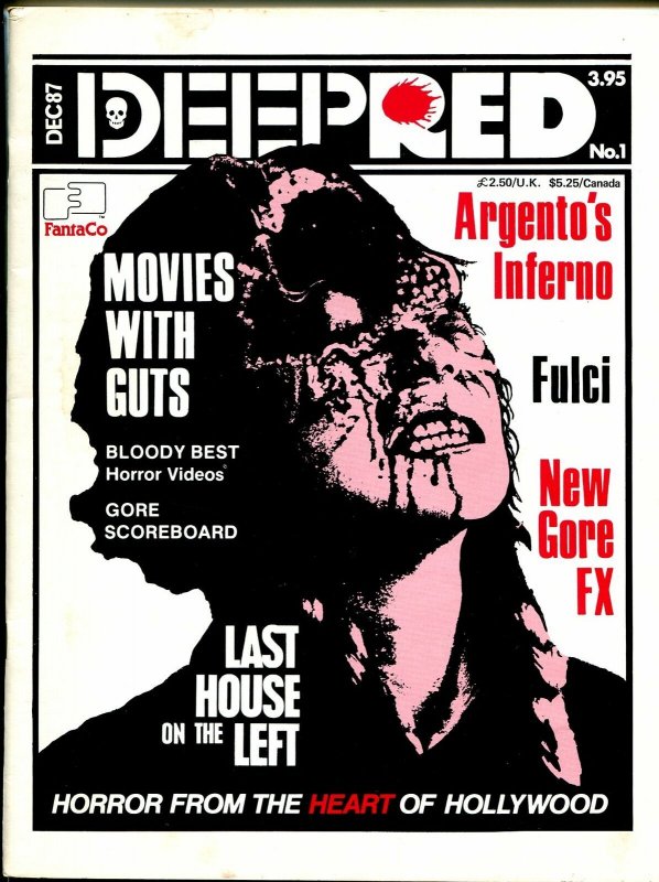 Deep Red #1 12/1987-Fantaco-horror movies-1st issue-Tobe Hooper-FN+