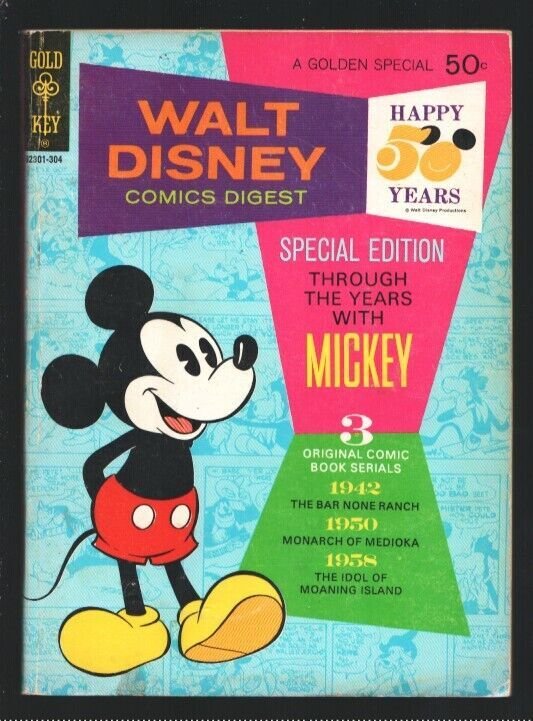 Walt Disney Comics Digest #40 1973-Special Mickey Mouse issue-VG