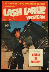 LASH LARUE WESTERN #12 FAWCETT PHOTO COVER 1951 WHIPS VG