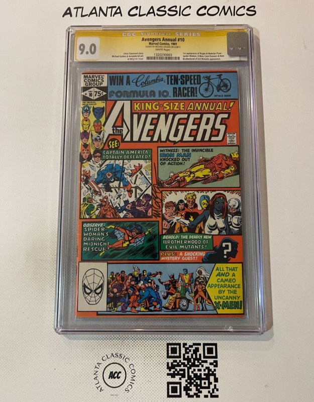 Avengers King Size Annual # 10 CGC Graded 9.0 Marvel Comic SIGNED By Golden JH7