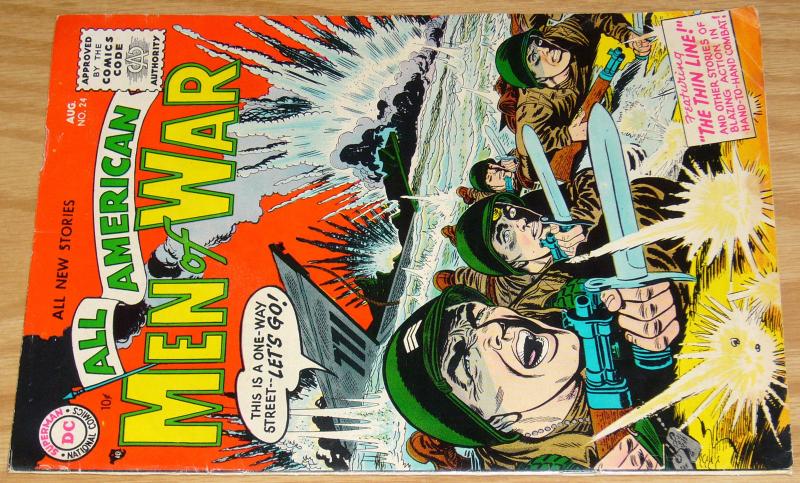 All American Men of War #24 FN- august 1955 - the thing line - golden age dc