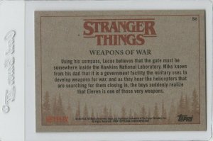 Stranger Things Weapons Of War 86 Topps Netflix 2018 Season One trading card