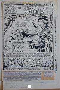 DICK AYERS Published Original Art ,Unknown Soldier #234, page 1, Splash,2 pieces