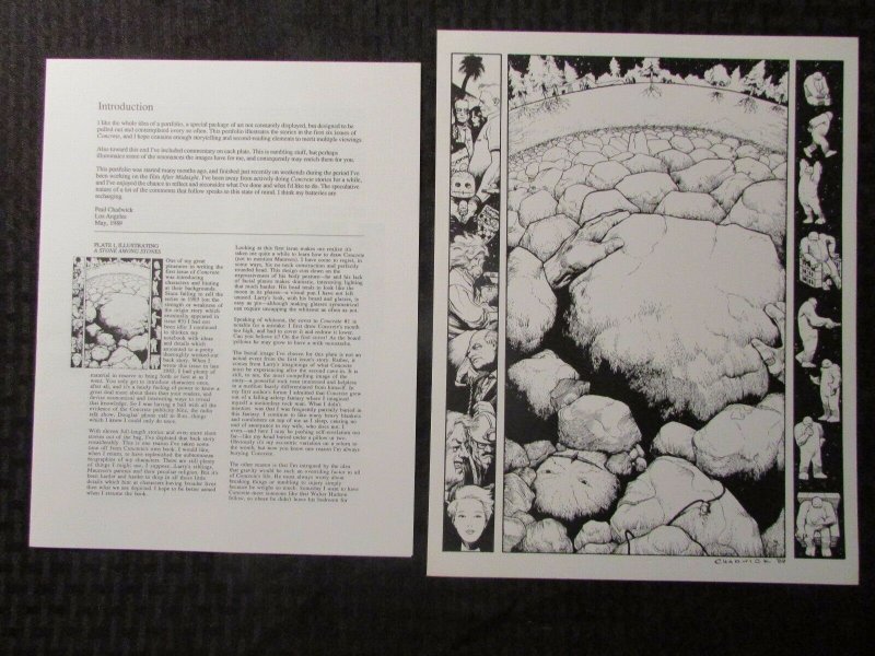 1989 Paul Chadwick's CONCRETE Portfolio w/ (6) Prints VF in VG Envelope