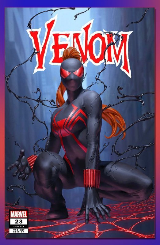 Venom #23 (2023) HOT! 1st VENOM BLACK WIDOW T.D./VIRGIN VARIANT SET! Spiderman