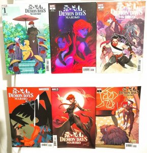 DEMON DAYS Mariko #1 Peach MoMoKo Lot of 6 Variant Covers Marvel Comics MCU