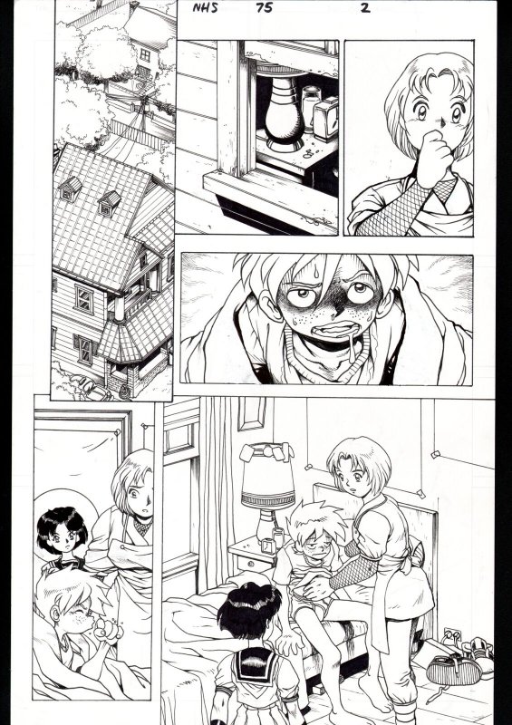 Ninja High School #75 Page 2 Original Comic Book Art - Ben Dunn