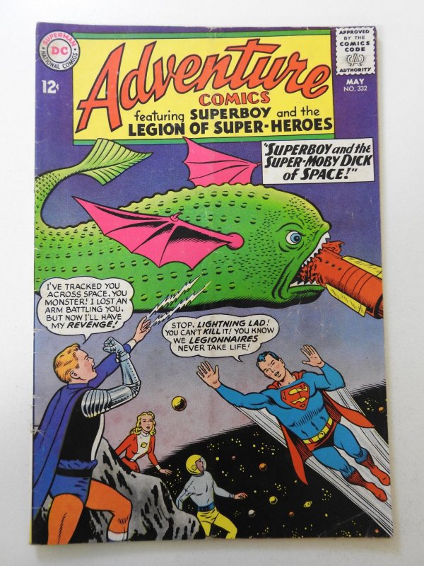 Adventure Comics #332 (1965) VG Condition centerfold detached bottom staple