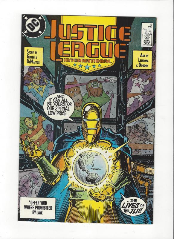 Justice League International #15 1987 DC Comics Copper Age  NM