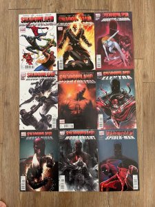 Shadowland #1 2 3 5 lot of 9 Elektra moon knight ghost rider Marvel 2010 NM- 9.2 