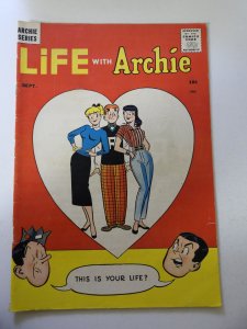Life with Archie #1 (1958) VG Condition 1/4 Spine Split, 1/2 tear bc