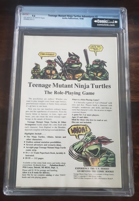 Teenage Mutant Ninja Turtles Adventures 2 CGC 9.6