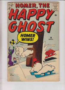 Homer, the Happy Ghost #18 VG march 1958 - dan de carlo - silver age comic 