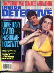 Inside Detective 6/1983-Dell-strangulation cover-lurod stories-posed photos-G