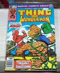 Marvel Two-In-One #78 (Aug 1981, Marvel) the thing and wonder man hollywood FF