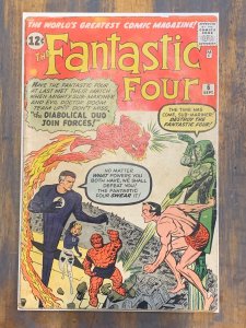 Fantastic Four #6 (1962). GD. 1st Marvel Villain Team-Up; 2nd Sub-Mariner.
