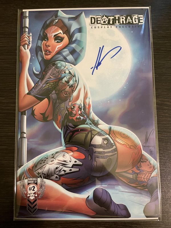 DEATHRAGE #1 COSPLAY EXCLUSIVE TRADES COVER SIGNED COA LTD 300 NM+