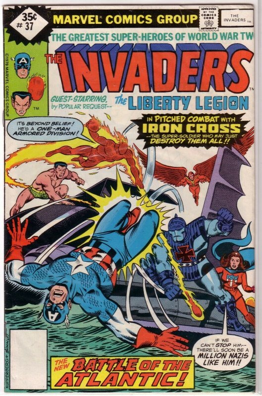 Invaders #6,8,9,14,20,21,33,37,40+ Captain America Torch Namor, comics lot of 55